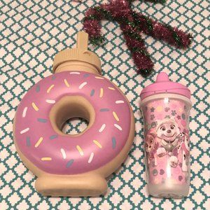 PINK and YELLOW Universal Studios and Playtex Drink Containers